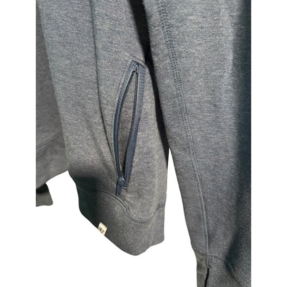 MIT 47 Medium Hoodie Blue With Zipper Pockets & Thumb Holes Made In Peru - Picture 7 of 10